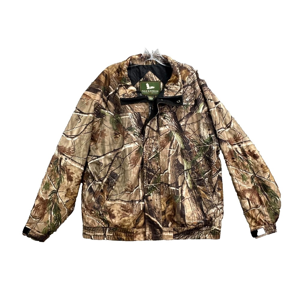 Field & Stream Hydroproof Jacket Mens Large Realtree Camouflage Hunting Camping‎